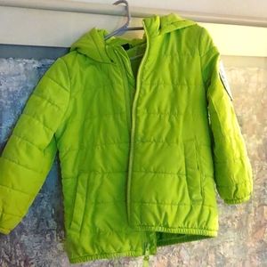 Baby Gap bright green puffer 3T
